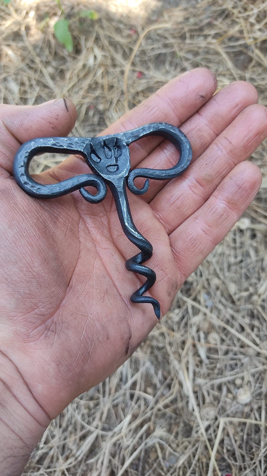 Hand-Forged Rustic Corkscrew: Embrace the Art of Wine Opening