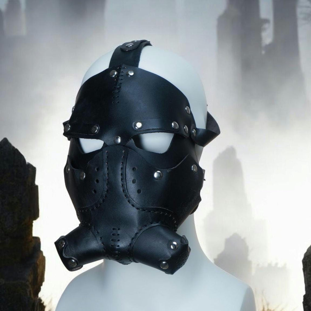 genuie leather handmade cosplay mask