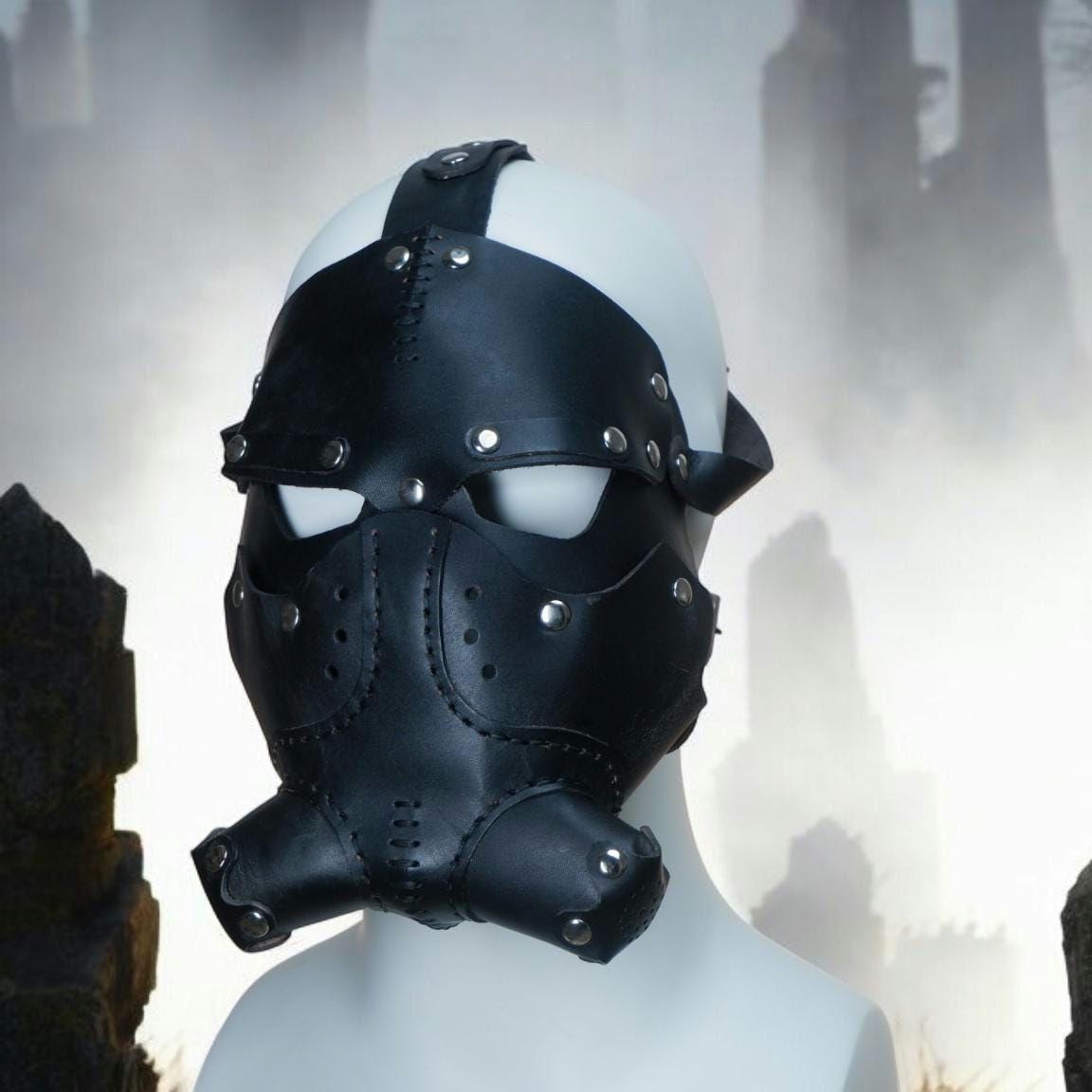 genuie leather handmade cosplay mask