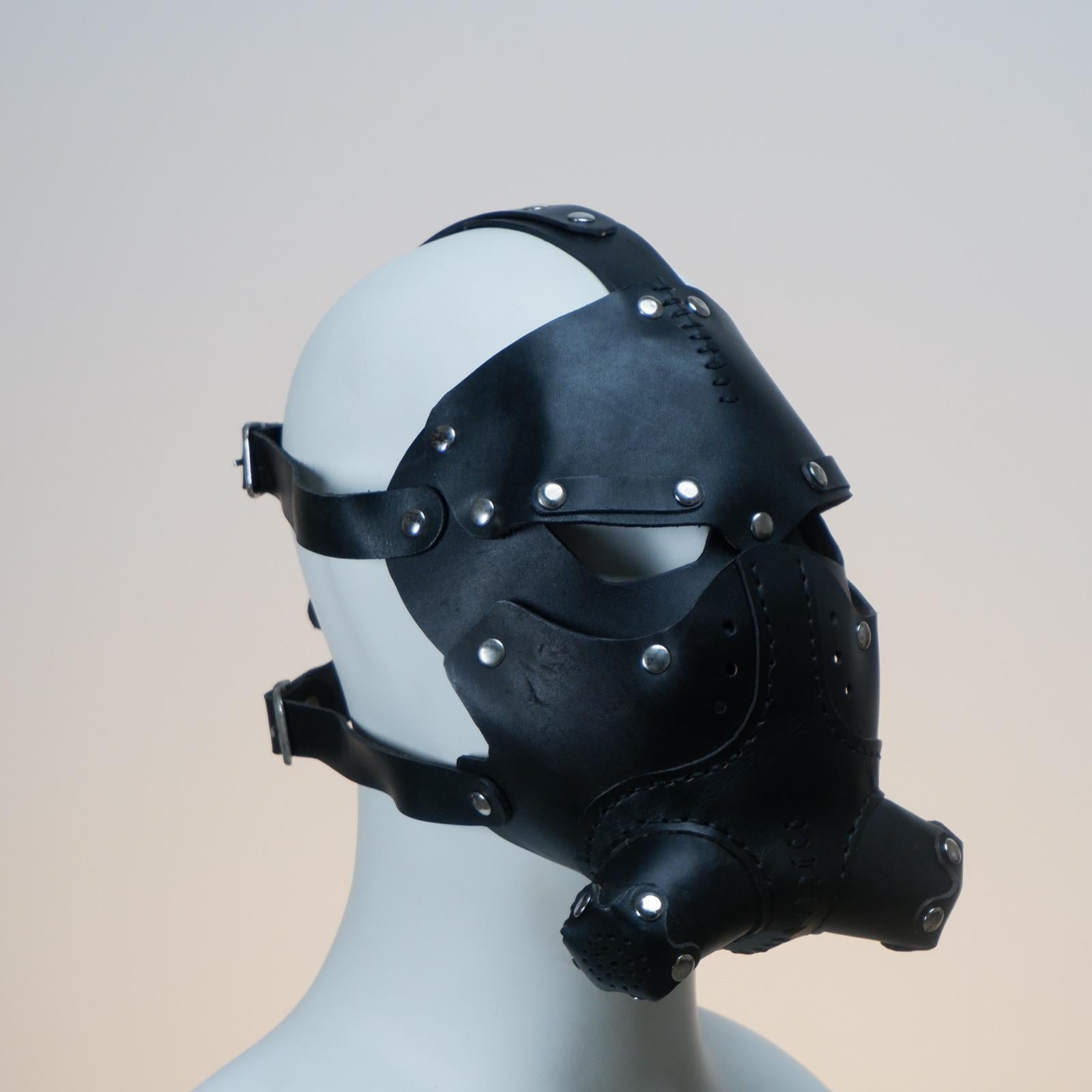 genuie leather handmade cosplay mask