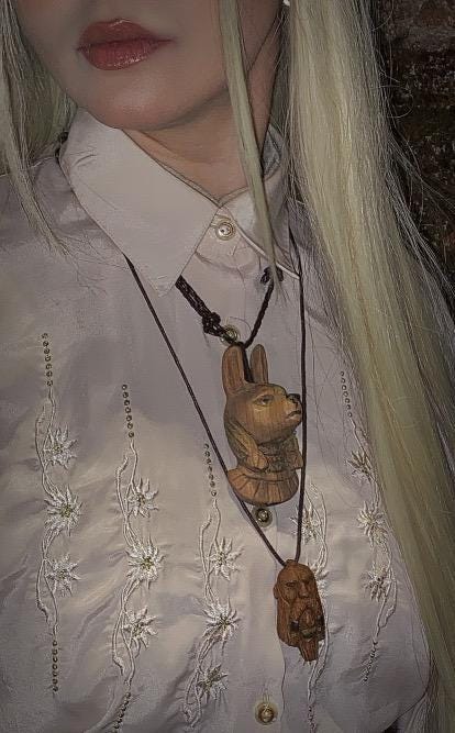 Totally Handcraft Carved Wooden Powerful Ragnar Lothbrok Necklaces Pendants : A Unique Handmade Accessory