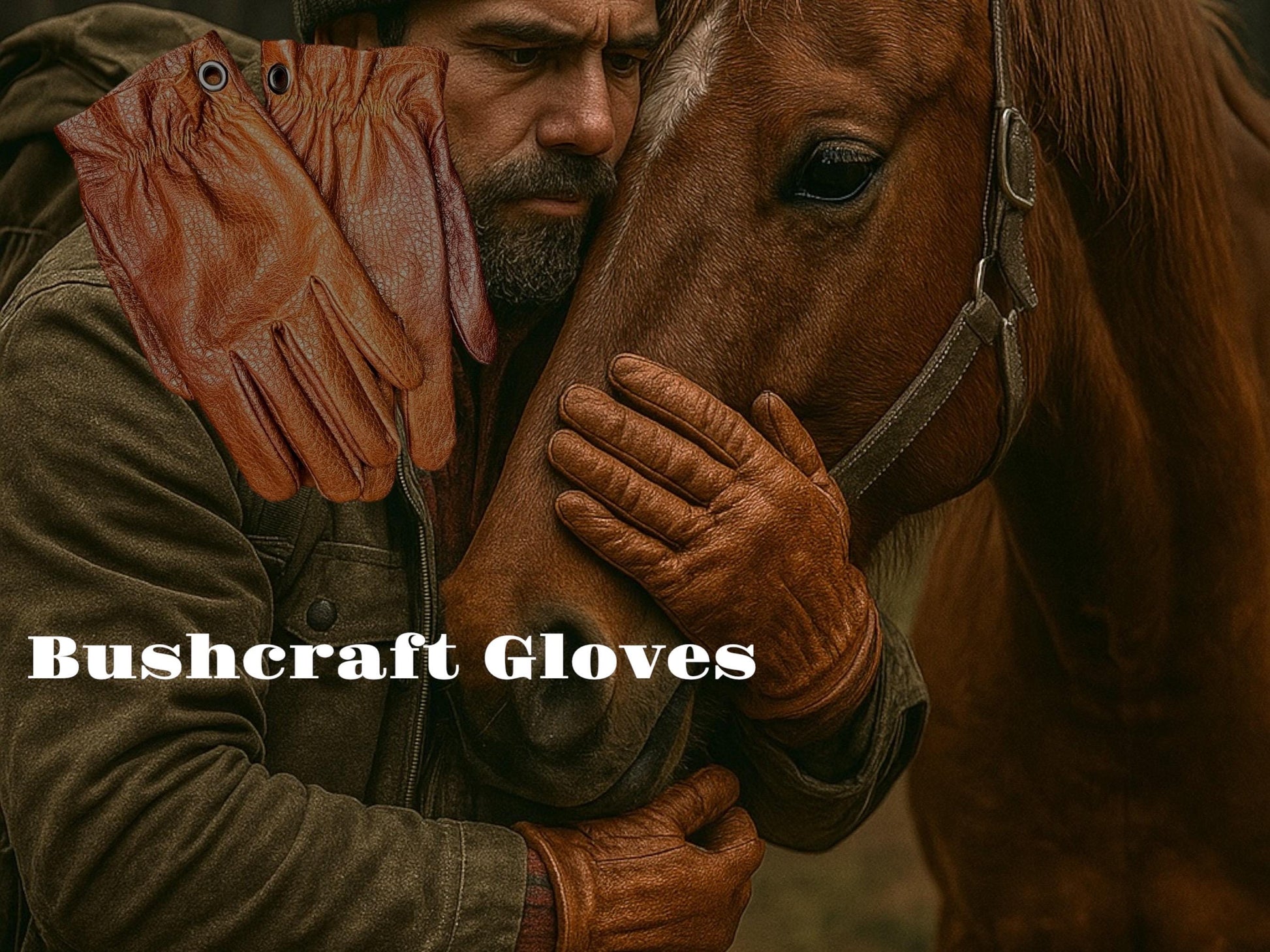 Handcrafted Genuine Leather Bushcraft Gloves – Unlined, Flexible and Durable Outdoor Gloves